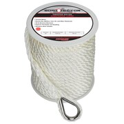 EXTREME MAX Extreme Max 3006.2078 BoatTector Twisted Nylon Anchor Line with Thimble - 3/8" x 100', White 3006.2078